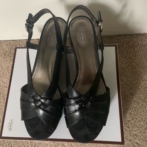 NWOT coach platform sandals